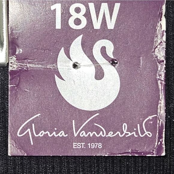 GLORIA VANDERBILT PLUS SIZE KRISTINE BLACK OVERSIZED High rise Cotton Shorts 18W - Picture 9 of 11